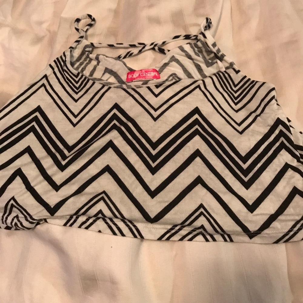 Black and white crop top