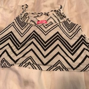 Black and white crop top