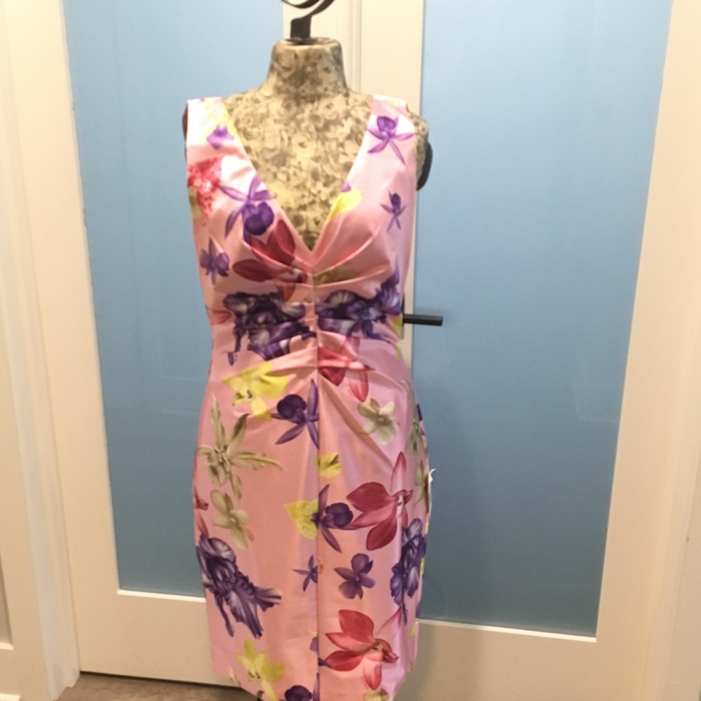100% Silk Versace floral dress NWT, size IT 46