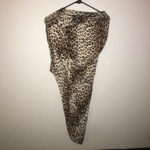Cheetah Print Skirt asymmetrical