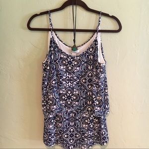 White House Black Market Print Layer Cami