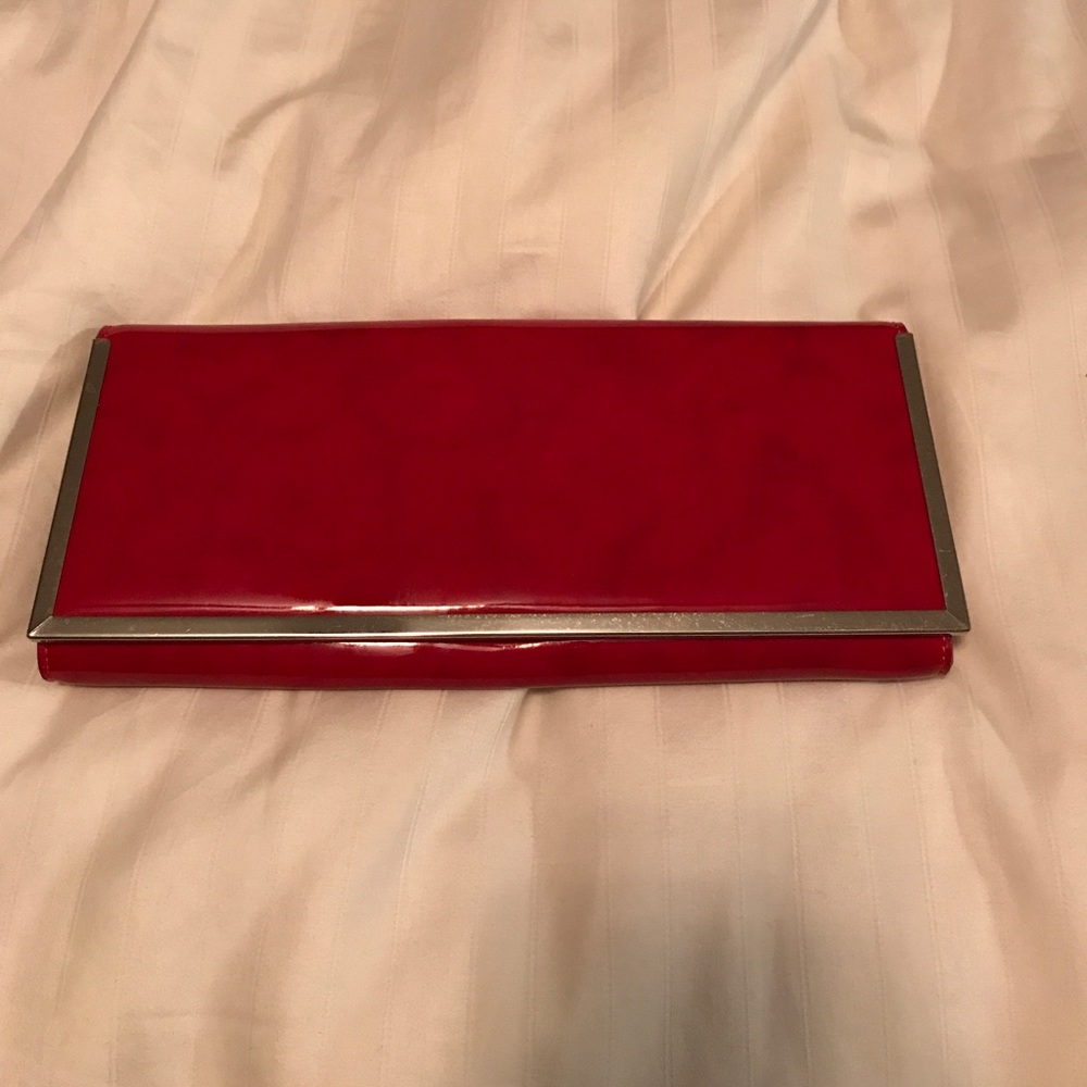 Red clutch purse