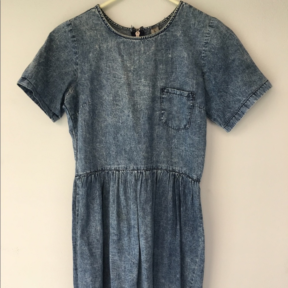 Denim Jean mini baby doll dress