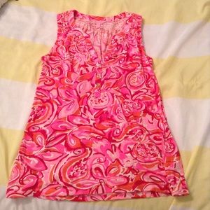 Lilly Pulitzer Essie top in mango salsa