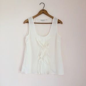 Ivory Ruffle Front Cami