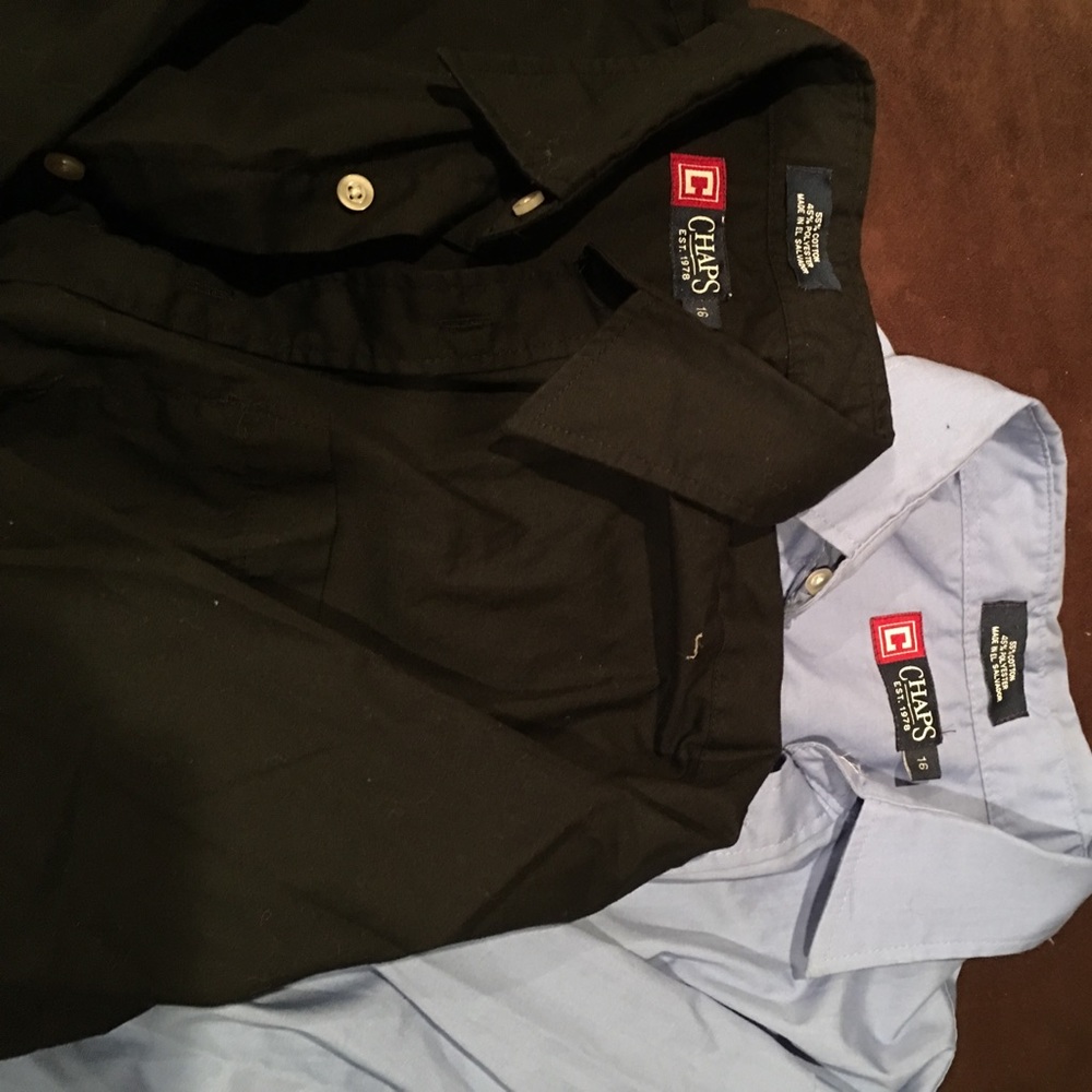 2 boys dress shirts and ties