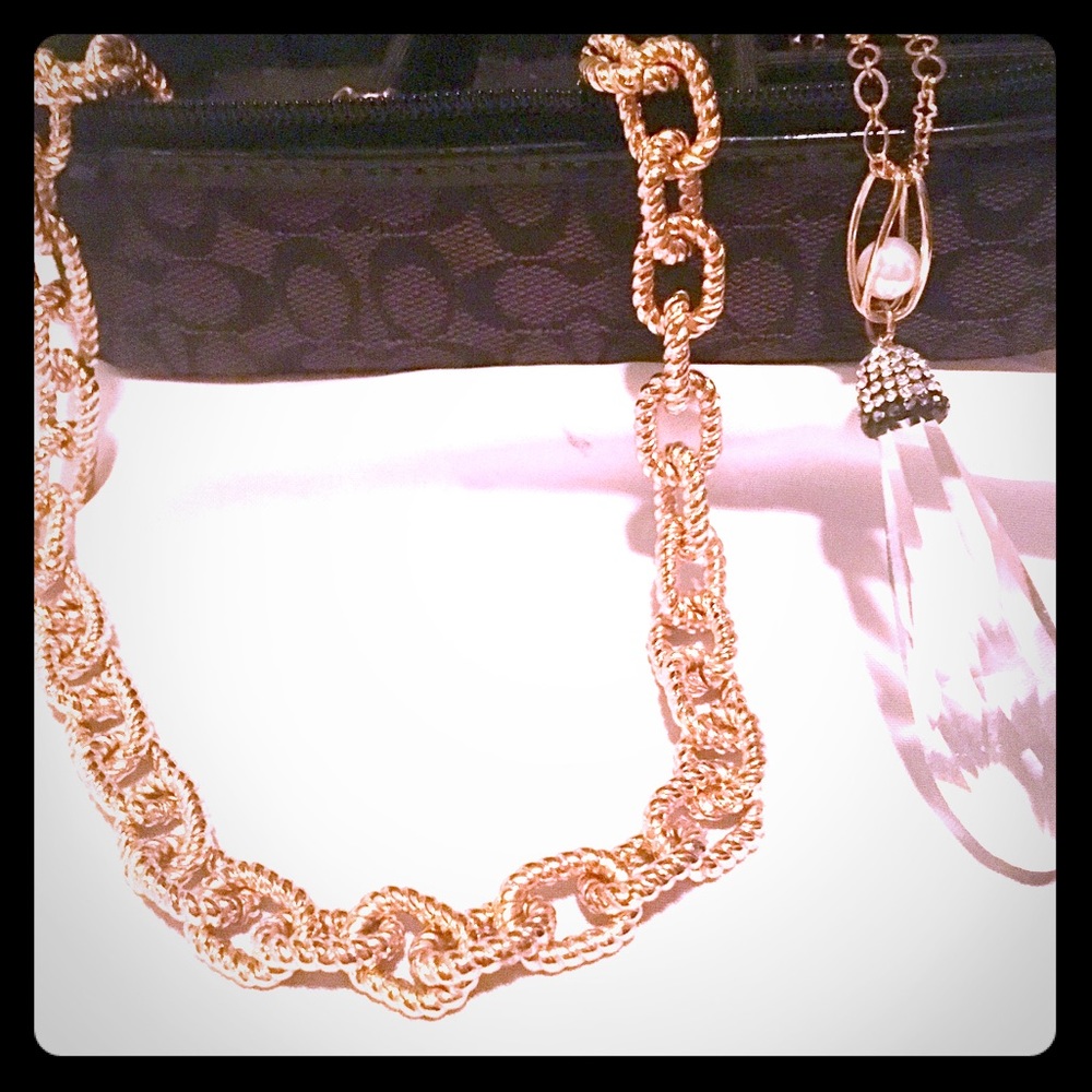 🍃MOVING⌛️Chunky Gold Chain Statement Necklace