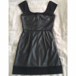 BCBG Pleather & Ponte Dress