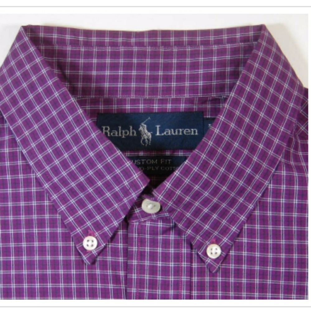 POLO RALPH LAUREN L Custom Fit  Raspberry Purpl