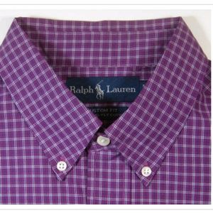 POLO RALPH LAUREN L Custom Fit  Raspberry Purpl