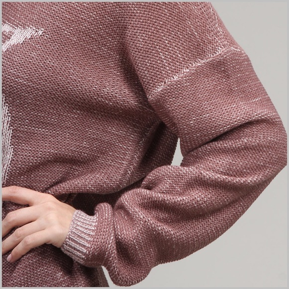 🦉LAST ONE🦉 Mauve Owl Design Sweater - Picture 4 of 4