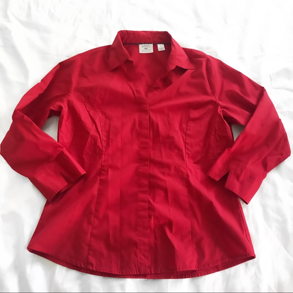 Riders Lee size L Long sleeve Button Down Shirt