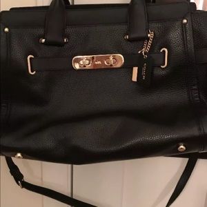 Coach Swagger Carryall Black Pebble Leather