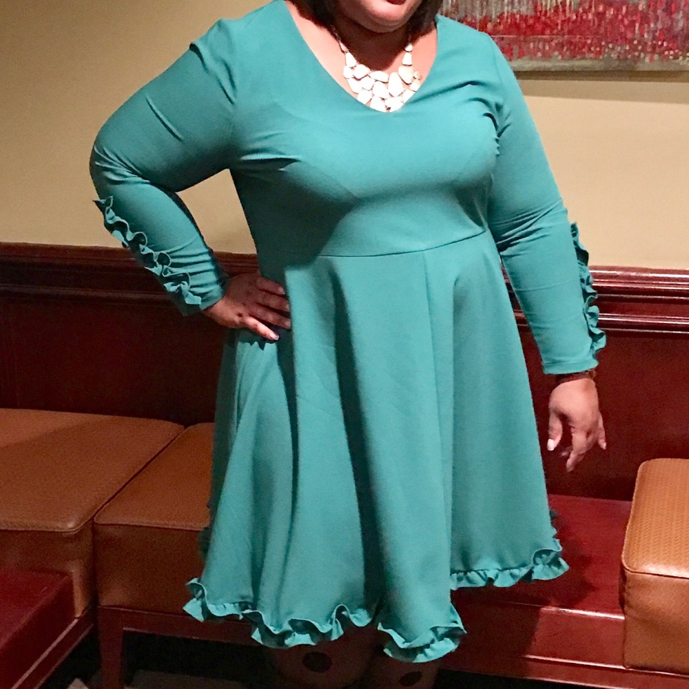 Eloquii, Ruffle Trim Dress, Size 24