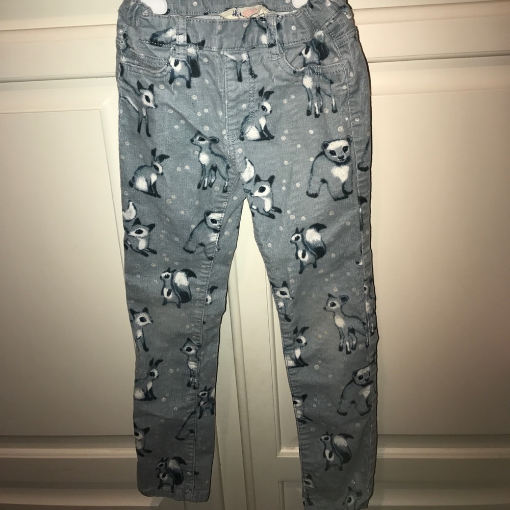 H&M baby animal blue cord jeans.  Size 5-6Y.