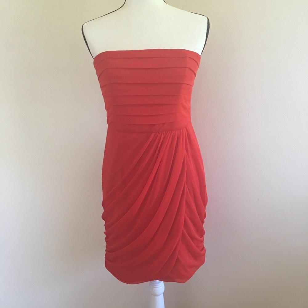 Laundry by Design Red Strapless Cocktail Dress