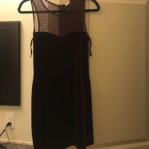 Maroon velvet dress