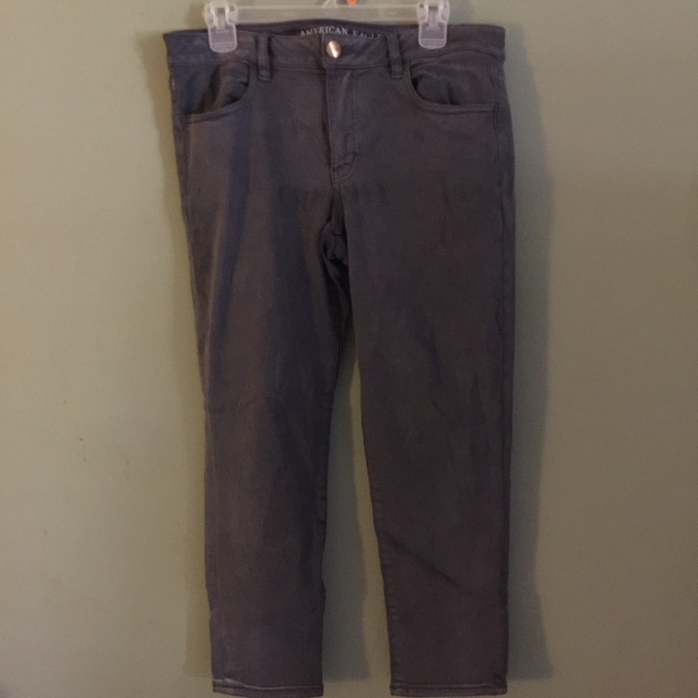 AEO Gray Stretch Pants