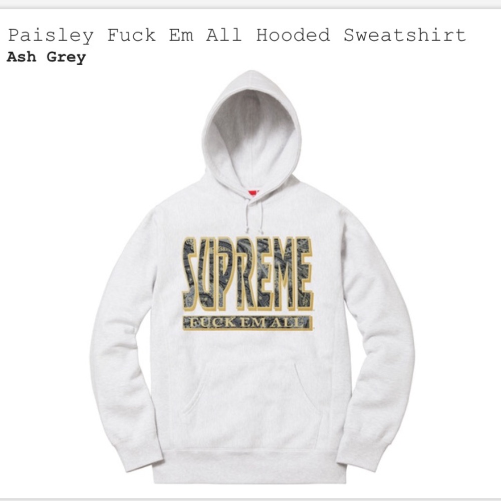 Supreme F em all Hooded Sweatshirt