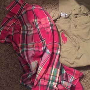 Raulph Lauren Longsleeve Button-up &a Pants
