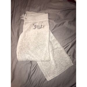 JUICY COUTURE Gray velour sweatpants