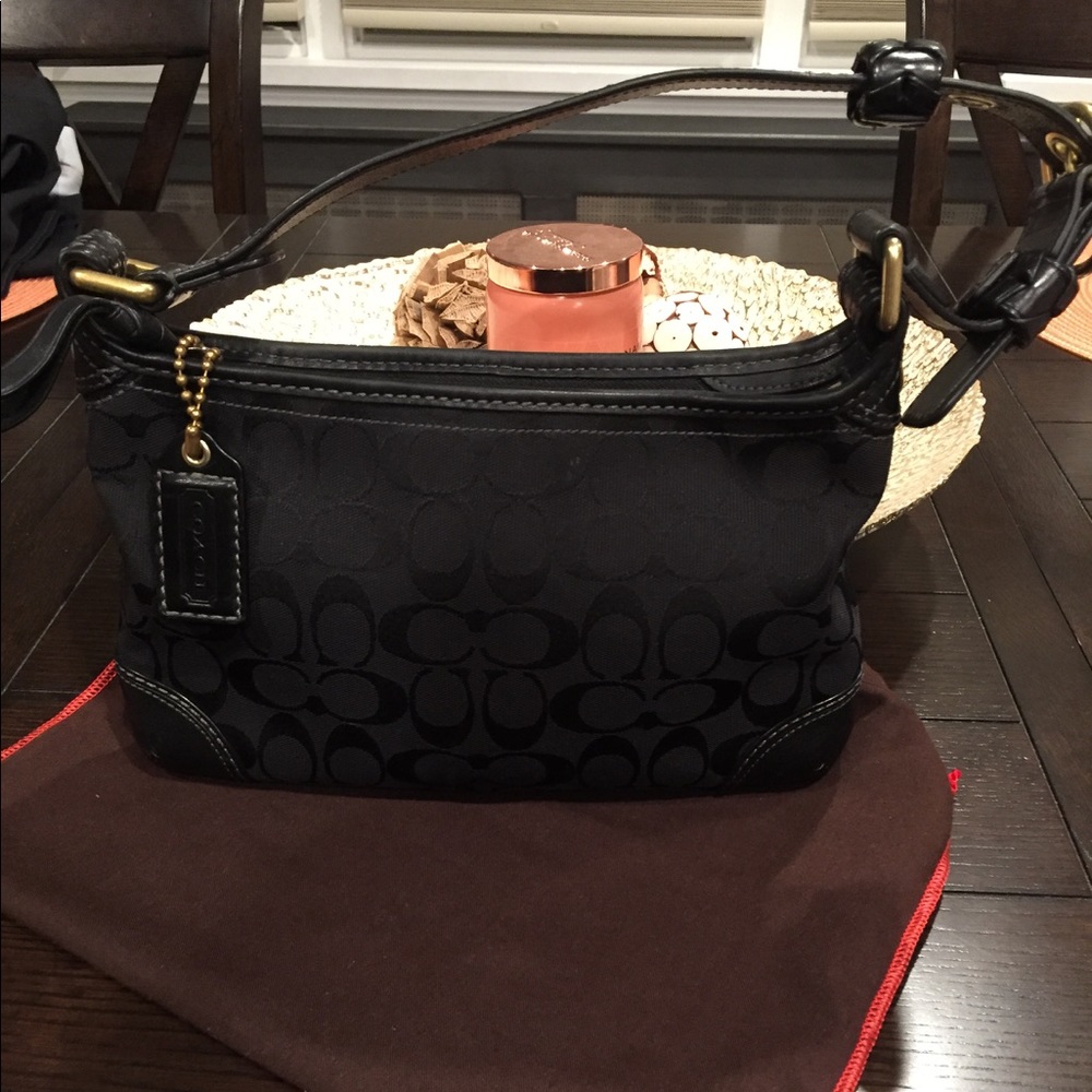 Small Coach Cloth Shoulder Bag (Dust Bag included)