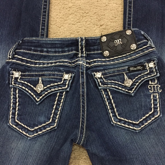 Miss Me Denim - 🌷Miss Me loose ladder stitch boot dark sz 25short