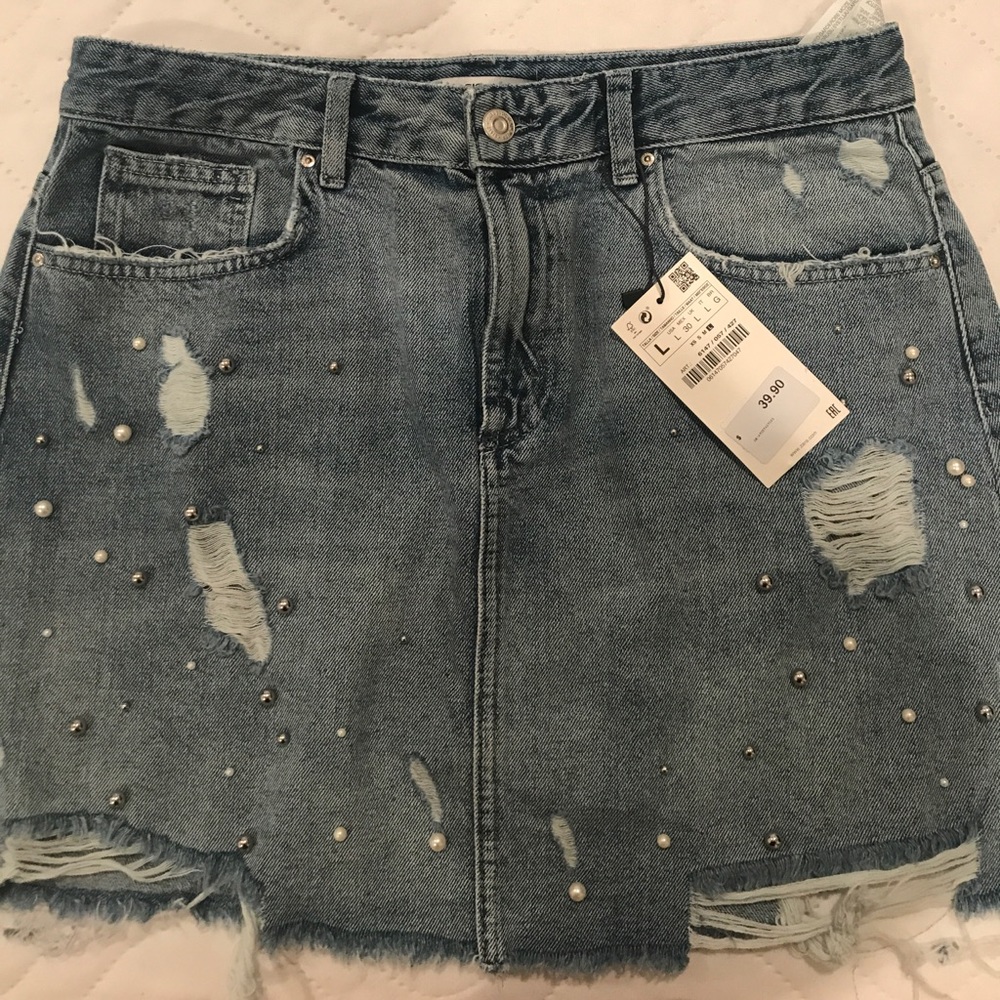 Denim {ZARA} skirt.
