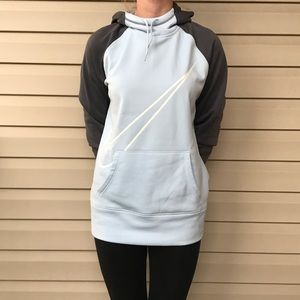Blue and Gray Nike Hoodie Sweatshirt