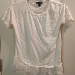 J.Crew lace bottom tee shirt