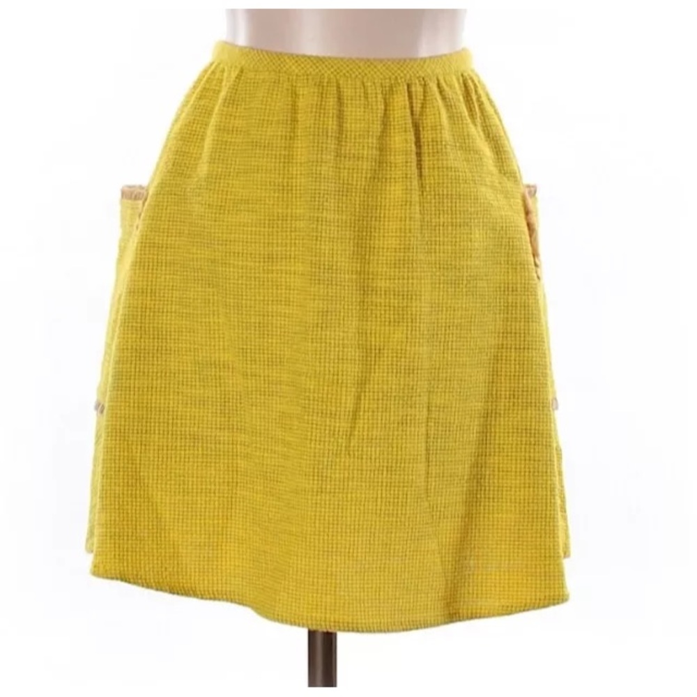 Gryphon New York Yellow Tweed Mini Skirt