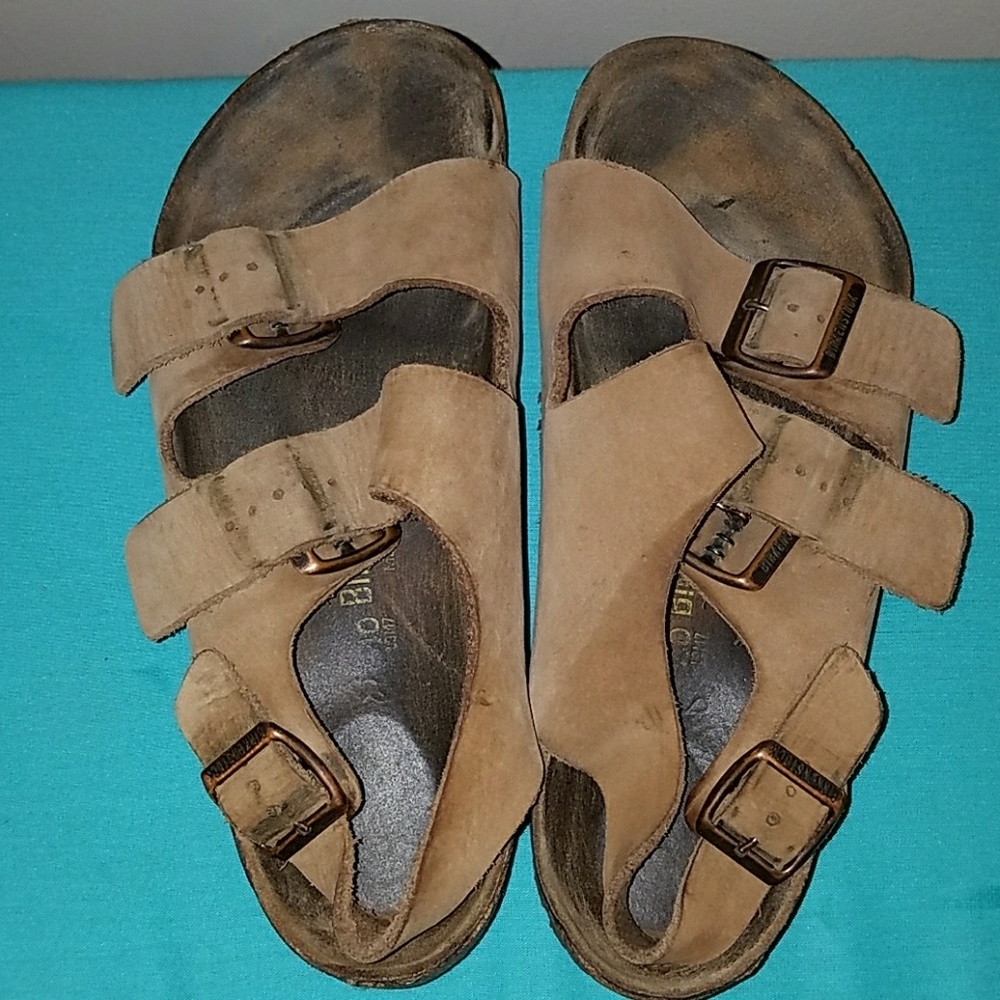 Birkenstock Milano Tan/,Brown Leather. Sz.40( reg)