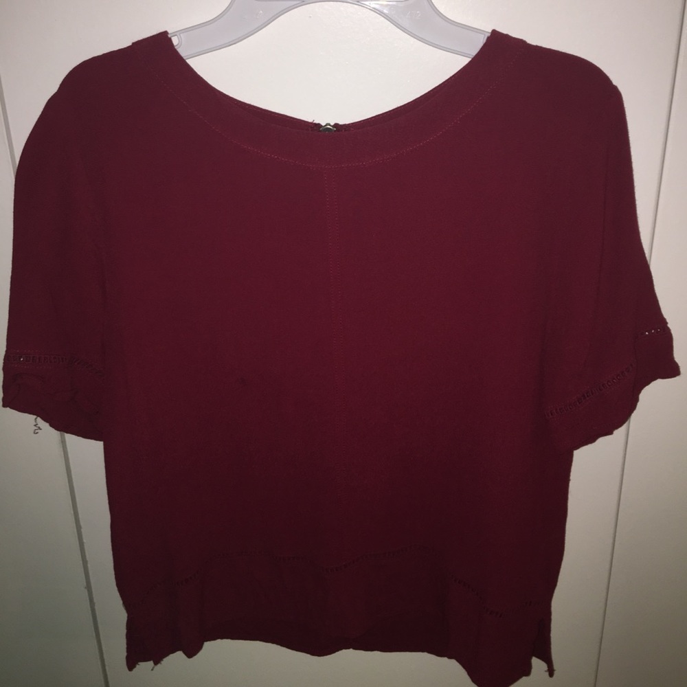 Red Textured Top
