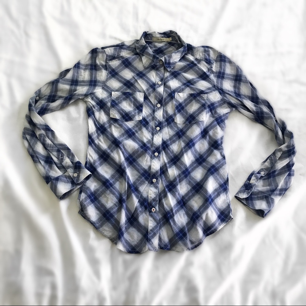 Abbot Main Venice Beach Blue Plaid Long Sleeve