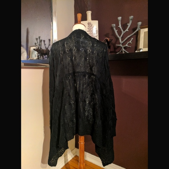 Last Chance Black Crochet Cardigan - Picture 2 of 2