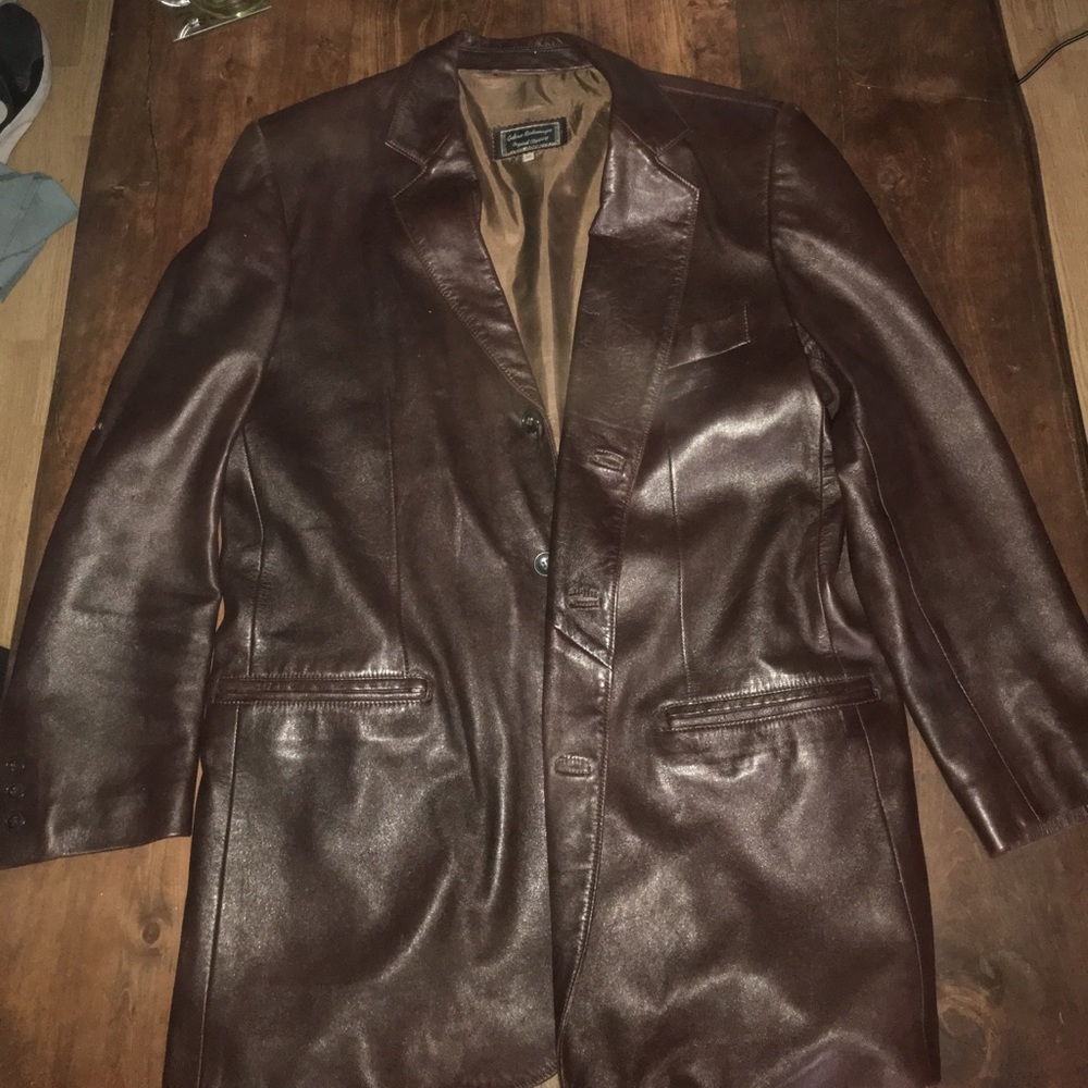 Leather coat