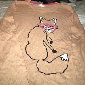 Cute fox with glasses top