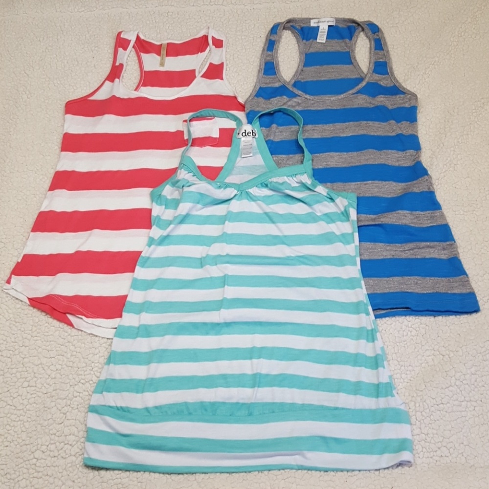 Lot of 3 racer back tank tops size Small