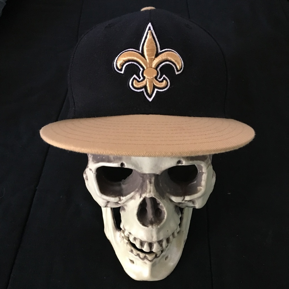 Black NFL New Orleans Saints Fitted Hat