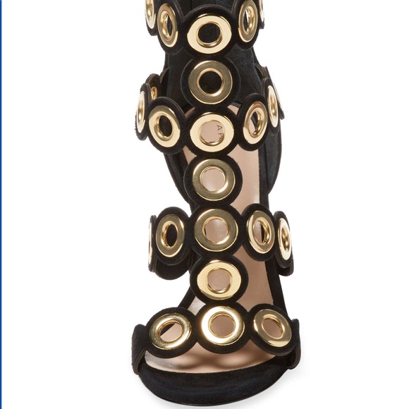 Barbara Bui Suede Grommet T-Strap Sandal - Picture 2 of 7