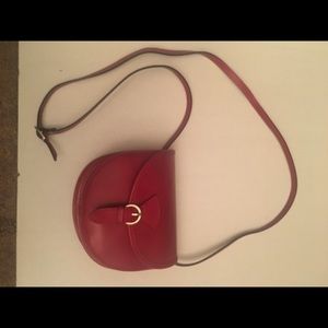 Italian leather red crossbody brand new