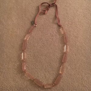 J. Crew Dusty Rose Rhinestone Necklace
