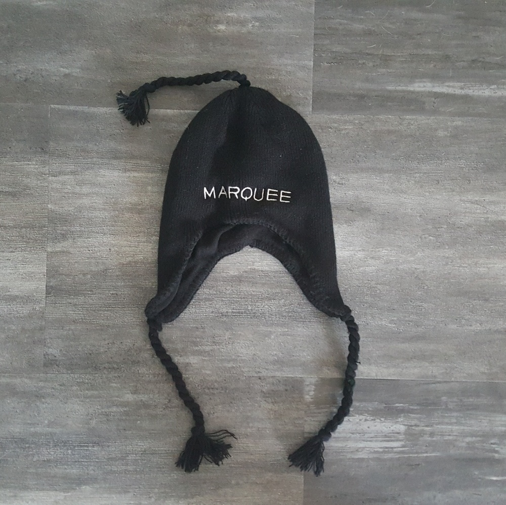 Black Braid Detailed Marquee Beanie