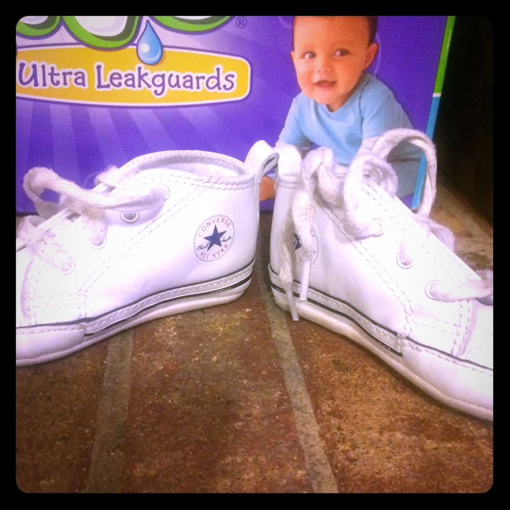 White infant converse