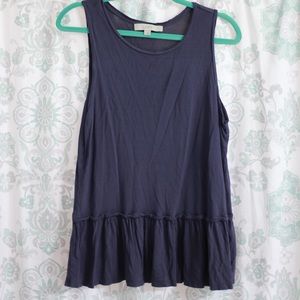 Loft Cornflower Blue Peplum LG