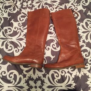 Nine West Vintage Carmel Leather Riding Boots 7