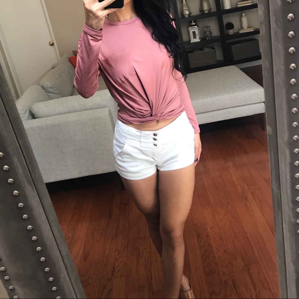 💥48 HOUR FLASH SALE💥Mauve Long Sleeve Knot Front