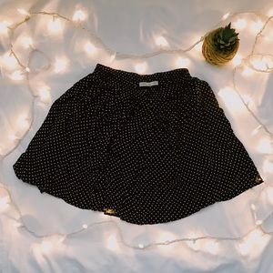 Brandy Melville black & white polka dot skirt
