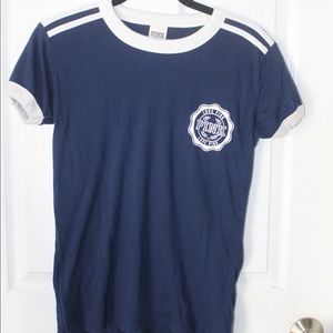 Navy blue "pink" shirt. Worn very little