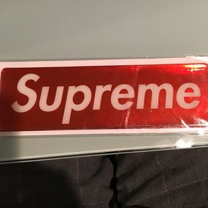 Supreme plastic sticker f/w17